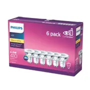 Philips LED Warm White Classic 4.6w GU10 Globe - 6 Pack