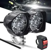 HENLIX Motorcycle Driving Lights 3000LM Super Bright 18SMD Chips Sport Lights Waterproof for Cars ATV Bike Yamaha UTV Truck Boat DC9-85V,Xenon White.(1-Pack).
