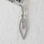 14k White Gold Round Diamond Fashion Pendant 1/4 Cttw