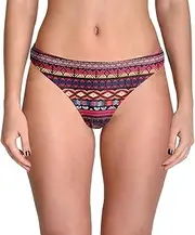 [Jessica Simpson] Womens SSCQ17703 Cherokee Queen Looped Front Classic Bikini Bottom Swimsuit Bottoms - red