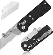 9TiEDC Folding Utility Knife,G10 Handle Heavy Duty Safety Box Cutter,Razor Knife & EDC Pocket Knife with Extra 10PC Blades,Perfect for Household Tools,Office,Factory,Outdoor Use.