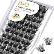 Lash Clusters D Curl 10Mm DIY Eyelash Extensions 72 Clusters Lashes C D Curl ...