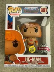 He-Man Glow GITD MOTU 991 Funko Pop Vinyl New in Mint Box + Protector