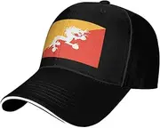 [SSIULUS] Bhutanese Flag Casquette Cap Hats,Trucker,Baseball Cap with Snapback,Perfect for Summer,Golf