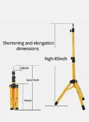 Wig Stand Tripod Mannequin Head Stand （Golden）Heavy Duty Wig Stand Tripod