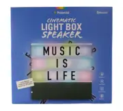 POLAROID Wireless Bluetooth Speaker LED Color-Changing Marquee Sign Light Box!
