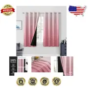 100% Blackout Ombre Curtains - 2 Panels, 52''W x 63''L for Modern Living