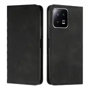 For Xiaomi 13 Pro 5g Magnetic Skin-touch Feeling Phone Cover Stand Imprinted Rhombus Pattern Pu Leather Flip Wallet Case