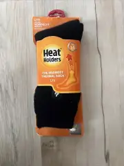 Heat Holders Lite Thermal Crew Socks 1.6 TOG Rating Men 4-8/Women 5-9 NWT Black