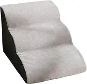 Dog Kicks Stairs - 3 Stairs Sponge 3 Steps, Dog Bed Stairs, Dog Stairs with Flannel Cover, Non Slip Ramp Ladder