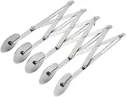 Bread Slicer Pastry Cutter Stainless Steel Expandable 5 Wheel Bread Slicer Portable Dough Divider Pizza Multi Round Pastry Knife Kitchen Tool 1pc