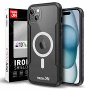 Tough On iPhone 16e / iPhone 15 Case Iron Shield with MagSafe Black