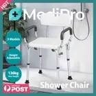 MediPro Adjustable Shower Chair Bath Seat Stool Bathroom Elderly Disabled Chair