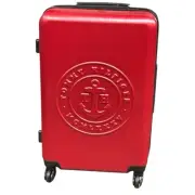 Tommy Hilfiger Upright Luggage Suitcase Hardcase Carry On Red crest Logo NEW
