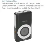 Digital Camera 8K HD 68MP Screen 16X Zoom Timer Shoot Beauty Filter Video Black