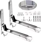 2x Foldable Stretch Shelf Rack Wall Mount Kitchen Microwave Oven Stand Bracket!