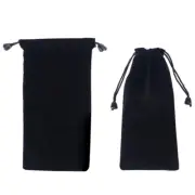 10 Pcs Cloth Drawstring Stuff Bag Pouch Small Watch Bags Bulk Black Coin Pouch