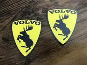 Pair (2) Of Genuine Prancing Moose Voo 3 Traditional Vinyl Adhesive Decal