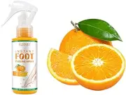 Foot Peeling Spray Oil ，Foot Exfoliating Spray, Pedicure Dead Skin Exfoliator for Cracked Rough Heels, Dry Toe Skin & Calluses, Quicky Remove Dead Skin (Orange)