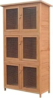 Generic Animal Rabbit Cage 6 Rooms Wood,170347
