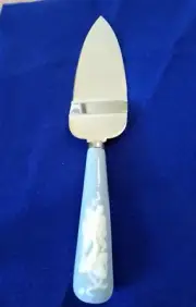 Avon Blue Pie/Cake Server, NIB, Hummingbird Motif
