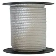 ANCHOR ROPE DOCK LINE 3/8" X 250' BRAIDED 100% NYLON WHITE MADE IN USA