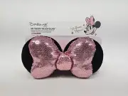 The Crème Shop Minnie Mouse 3D Teddy Plush Spa Headband Pink Sequins
