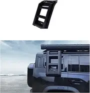 Side Ladder Compatible For JETOUR Traveler T2 Folding Ladder Aluminum Alloy Exterior Decoration Modified Accessories(Black)