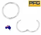 Pairs & Singles Solid Sterling Silver Hinged Hoop Segment Ring Sleeper Earrings