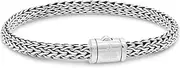 [DEVATA] Bali 18K Gold Plated Sterling Silver 925 / Sterling Silver 925 with Woven Dragon Bone Tulang Naga 3mm / 4mm / 5mm / 6mm / 7mm / 8mm / 10mm Chain Bracelet Women Men DBK52_DBH52