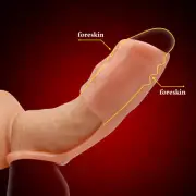 Male Girth Enhancer Reusable Condom Men Penis Extender Enlarger Sleeve Bigger