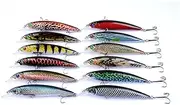 Sosoport 1 Pair Fish Shape Plastic Fishing Lures Simulation Bait for Freshwater Saltwater Fishing Accessories for Enthusiasts and Competitions