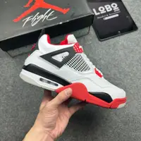 在飛比找蝦皮購物優惠-Jordan 4 Fire Red 運動鞋(jd4 白紅)高