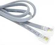 Telephone Extension Line Cord Cable 3ft/1m with Standard RJ11 Plugs for Landline Telephones, Fax Machines, Dial-up Modems (Grey)