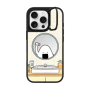 iPhone 16 Pro Mirror Ring Stand Case MagSafe Compatible Onigiri morning routine by FURIIRAKUN