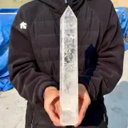 3.74LB Natural Clear Quartz Obelisk Crystal Energy Tower Point Reiki Healing