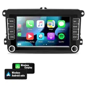 Android Car Stereo for VW Volkswagen Seat Golf Passat Jetta Beetle Tiguan Touran EOS 7 inch Double Din Touchscreen Bluetooth Radio with Apple Android