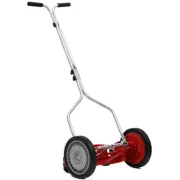 Manual Reel Lawn Mower Walk Behind14 inch Scissor-Cut Adjustable 5-Blade Height