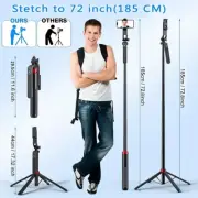 Professional Portable Tripod with Wireless Remote & 360° Rotation for Streaming