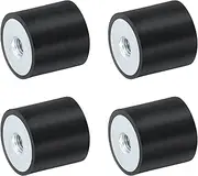 uxcell 4Pcs 30 x 30mm M8 Thread Female Rubber Mounts, Vibration Isolators, Replaces Anti Vibration Pads Flat Silent Block Base Block