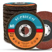 10 Pack 60 Grit Flap Discs 4 1/2 for Angle Grinder, Type 29 Abrasives Sanding Fl