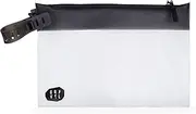 [Gravel] The Pouch | 3-1-1 TSA Approved Clear Travel Toiletry Bag Carry-on Travel Accessories Toiletries Cosmetic Quart Size Pouch Makeup Bags for Men and Women, Clear and Black, Clear Tsa Bag
