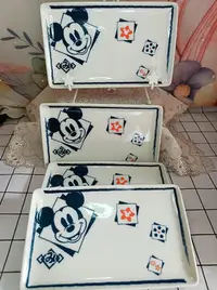 在飛比找Yahoo!奇摩拍賣優惠-東京限定 Disney迪士尼青花陶瓷長盤米奇 日本制 日本限