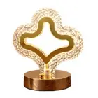 Crystal Table Lamp Bedside Sleeping Light for Bedroom Living Room (Oval 2)