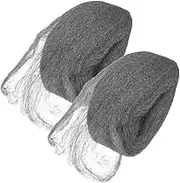 2pcs Coarse Wool Fabric Pad Steel Wool for Wood Metal Cleaning Reusable Wire Wool for Buffing Polishing 0 Grade