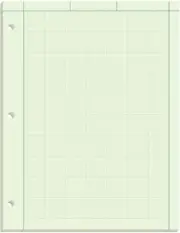 Engineering Computation Pad, 8.5" x 11", 5x5 Graph, Green Tint, 100 Sheets