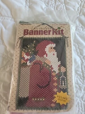 The Beadery Craft Products Beaded Banner Kit- Kris Kringle, New, Never Opened