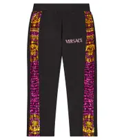 [Versace Kids] Versace Kids Baroccodile cotton-blend jersey sweatpants Y 8 multicoloured