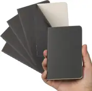 Oiltomn Pocket Notebook, 6 Pack Softcover Mini Notebooks 3.15" X 5.5" Black N...