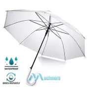 45INCH Clear See Through Dome Umbrella Full Transparent Lady Walking Rain Brolly